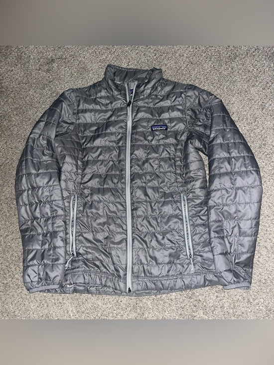 Patagonia Jackets & Blazers - Patagonia Nano Puff Jacket Womens Medium Gray PrimaLoft Insulated Coat Full Zip